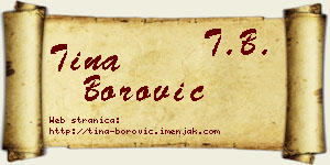 Tina Borović vizit kartica